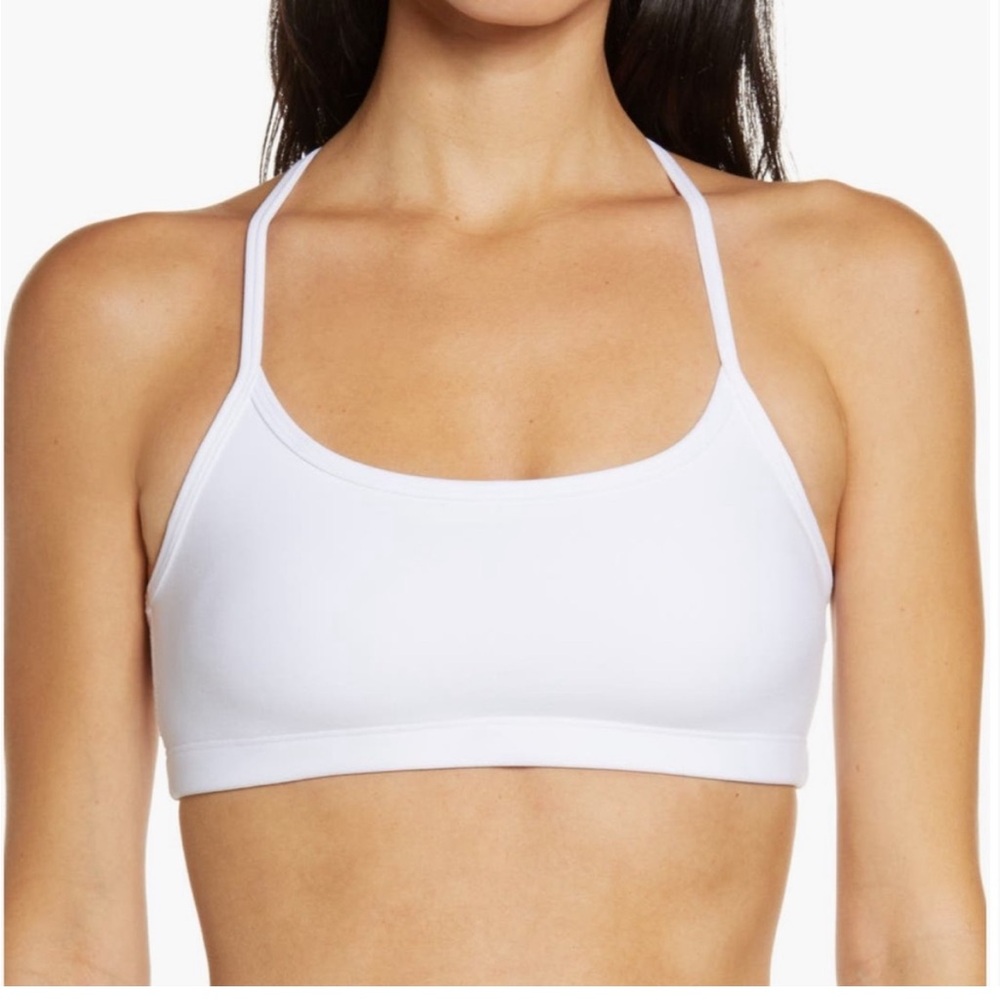 Beyond Yoga Spacedye Slim Racerback White Bra Size XL